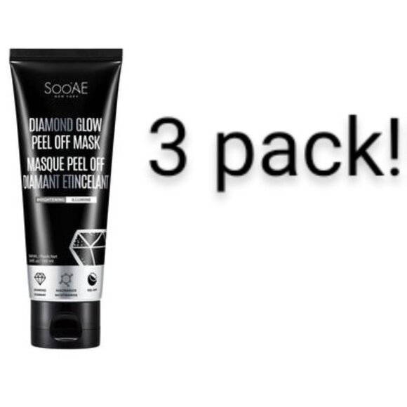 SooAE Diamond Glow Brightening Peel Off Mask 3.4 OZ --Pack of 3 tubes - Picture 1 of 5